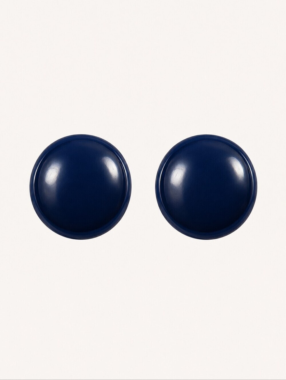 3/$30 VTG Navy Blue Round Button Post Earrings
